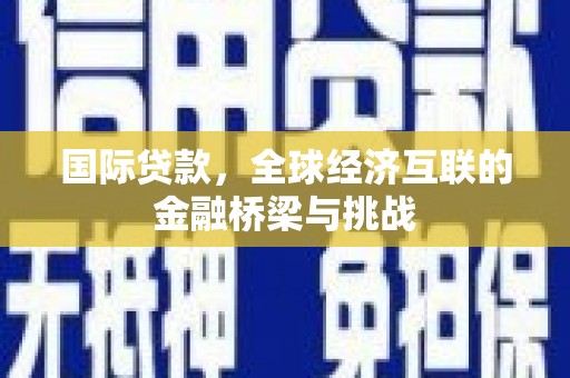 冕宁国际贷款，全球经济互联的金融桥梁与挑战