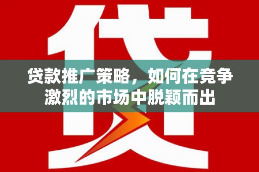 冕宁贷款推广策略，如何在竞争激烈的市场中脱颖而出
