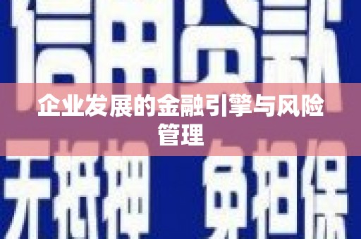 冕宁企业发展的金融引擎与风险管理