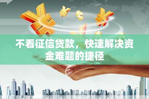 冕宁不看征信贷款，快速解决资金难题的捷径