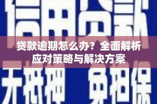 冕宁贷款逾期怎么办？全面解析应对策略与解决方案