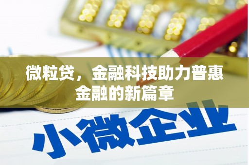 冕宁微粒贷，金融科技助力普惠金融的新篇章