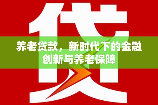 冕宁养老贷款，新时代下的金融创新与养老保障