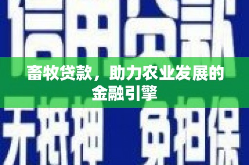 冕宁畜牧贷款，助力农业发展的金融引擎