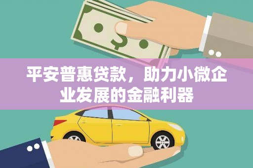 冕宁平安普惠贷款，助力小微企业发展的金融利器