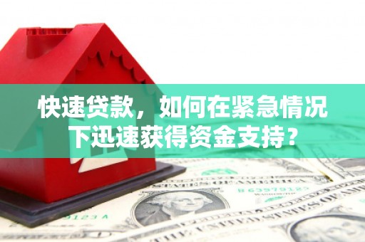 冕宁快速贷款，如何在紧急情况下迅速获得资金支持？