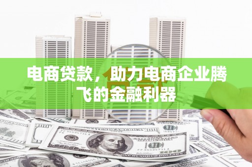 冕宁电商贷款，助力电商企业腾飞的金融利器