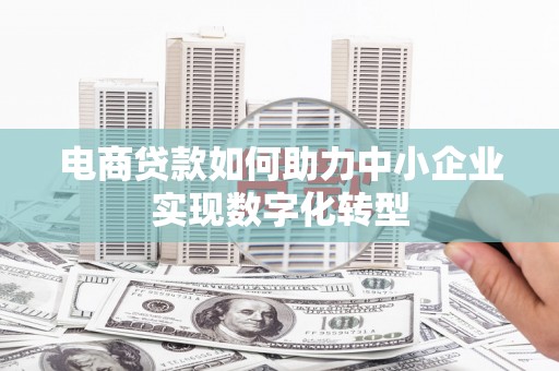 冕宁电商贷款如何助力中小企业实现数字化转型