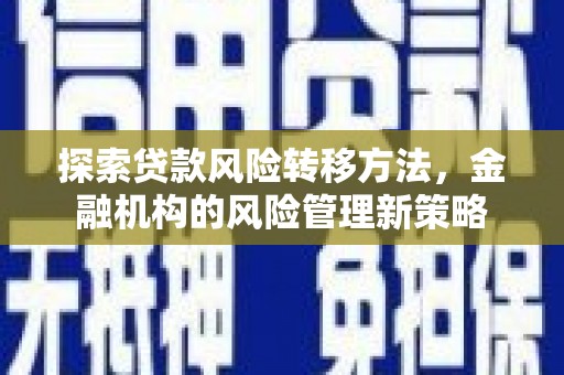 冕宁探索贷款风险转移方法，金融机构的风险管理新策略