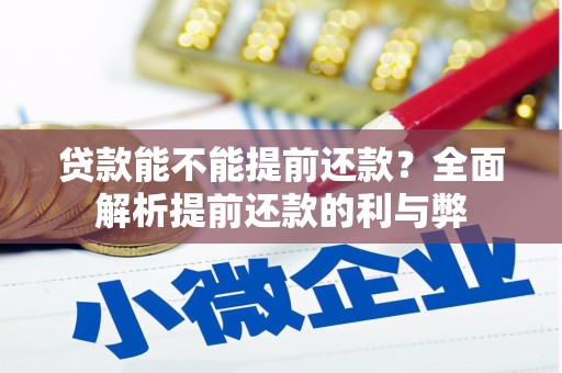 冕宁贷款能不能提前还款？全面解析提前还款的利与弊
