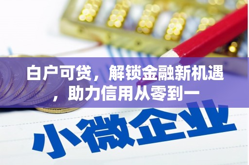 冕宁白户可贷，解锁金融新机遇，助力信用从零到一