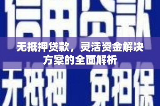 冕宁无抵押贷款，灵活资金解决方案的全面解析