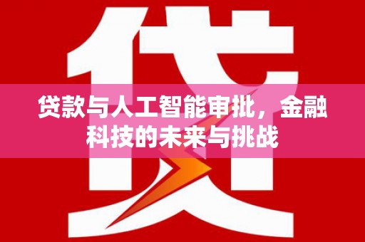 冕宁贷款与人工智能审批，金融科技的未来与挑战