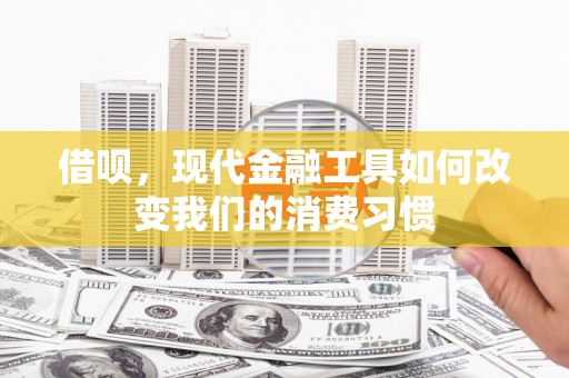 冕宁借呗，现代金融工具如何改变我们的消费习惯
