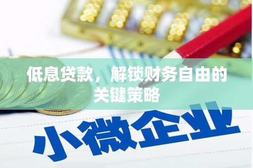 冕宁低息贷款，解锁财务自由的关键策略
