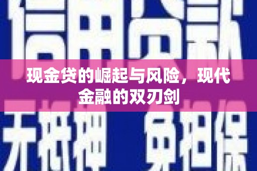 冕宁现金贷的崛起与风险，现代金融的双刃剑