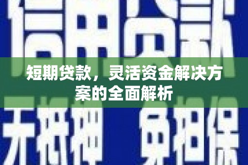 冕宁短期贷款，灵活资金解决方案的全面解析