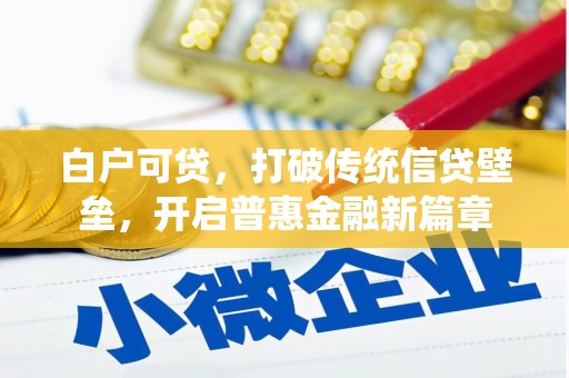 冕宁白户可贷，打破传统信贷壁垒，开启普惠金融新篇章