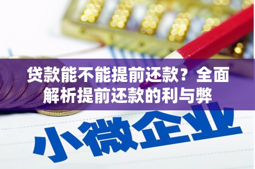 冕宁贷款能不能提前还款？全面解析提前还款的利与弊