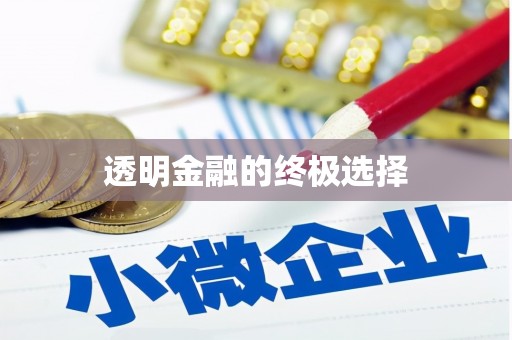 冕宁透明金融的终极选择