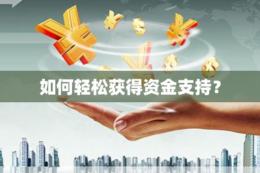 冕宁如何轻松获得资金支持？